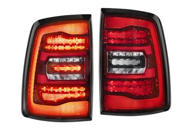 Pair / Red XB LED Tail Lights <br> 09-18 Dodge Ram, Gen 2