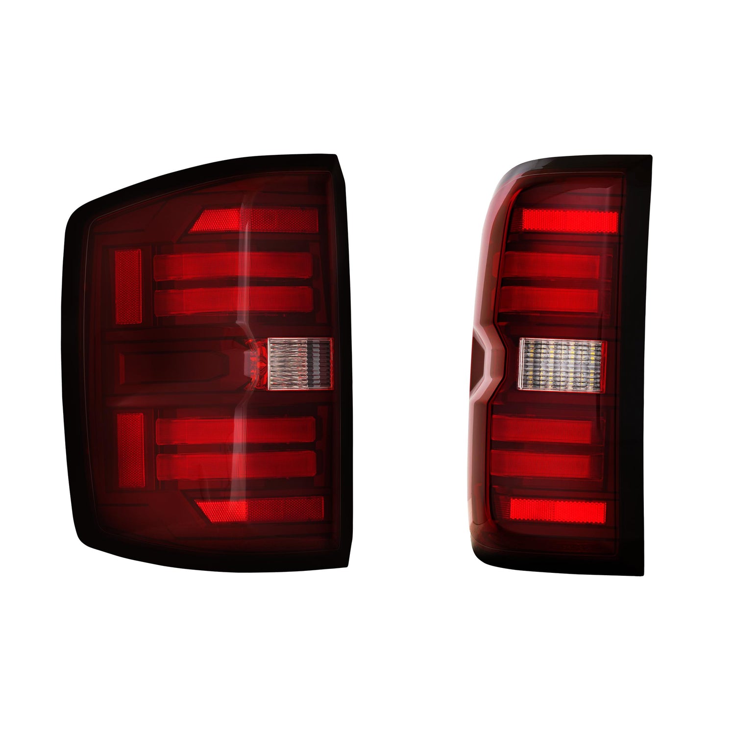 Pair / Red XB LED Tail Lights <br> 14-19 Chevy Silverado, Gen 2
