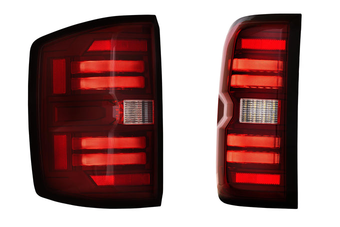 Pair / Red XB LED Tail Lights <br> 14-19 Chevy Silverado, Gen 2