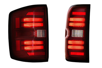Pair / Red XB LED Tail Lights <br> 14-19 Chevy Silverado, Gen 2