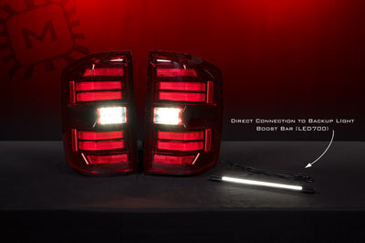Pair / Red XB LED Tail Lights <br> 14-19 Chevy Silverado, Gen 2