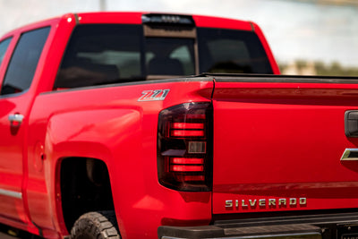 Pair / Red XB LED Tail Lights <br> 14-19 Chevy Silverado, Gen 2
