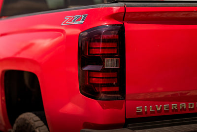 Pair / Red XB LED Tail Lights <br> 14-19 Chevy Silverado, Gen 2