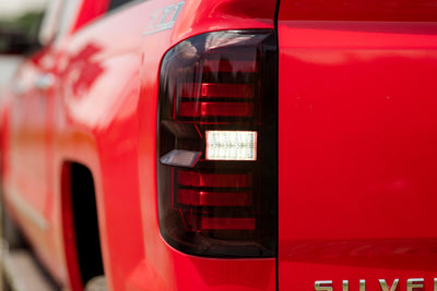 Pair / Red XB LED Tail Lights <br> 14-19 Chevy Silverado, Gen 2