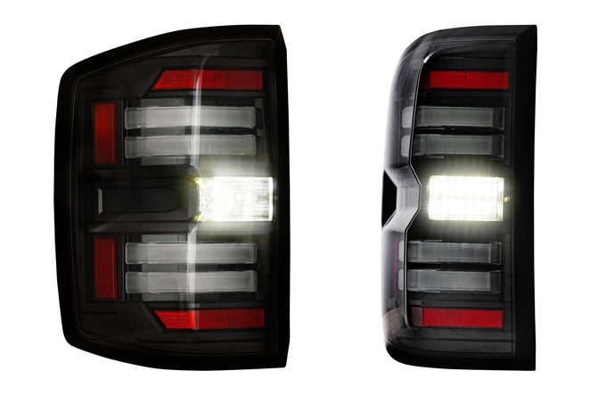 Pair / Smoked XB LED Tail Lights <br> 14-19 Chevy Silverado, Gen 3