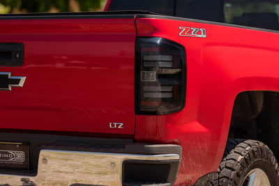 Pair / Smoked XB LED Tail Lights <br> 14-19 Chevy Silverado, Gen 3