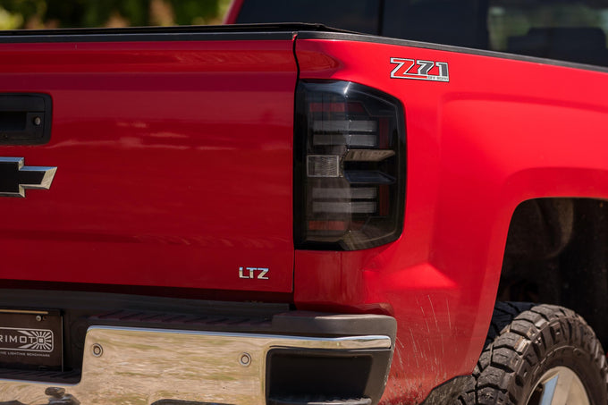 Pair / Smoked XB LED Tail Lights <br> 14-19 Chevy Silverado, Gen 3