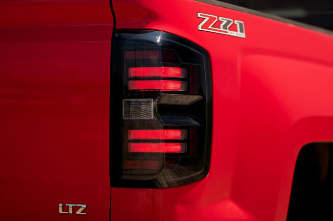 Pair / Smoked XB LED Tail Lights <br> 14-19 Chevy Silverado, Gen 3