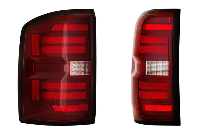 Pair / Red XB LED Tail Lights <br> 14-18 GMC Sierra 1500 2500HD / 3500HD