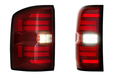 Pair / Red XB LED Tail Lights <br> 14-18 GMC Sierra 1500 2500HD / 3500HD