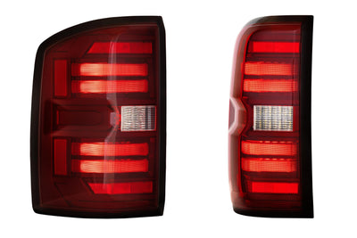 Pair / Red XB LED Tail Lights <br> 14-18 GMC Sierra 1500 2500HD / 3500HD