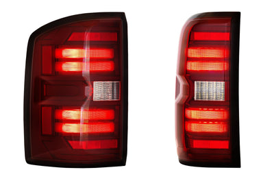 Pair / Red XB LED Tail Lights <br> 14-18 GMC Sierra 1500 2500HD / 3500HD