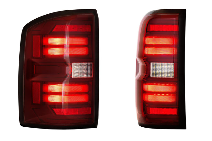 Pair / Red XB LED Tail Lights <br> 14-18 GMC Sierra 1500 2500HD / 3500HD