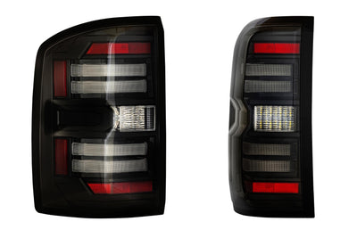 Pair / Smoked XB LED Tail Lights <br> 14-18 GMC Sierra 1500