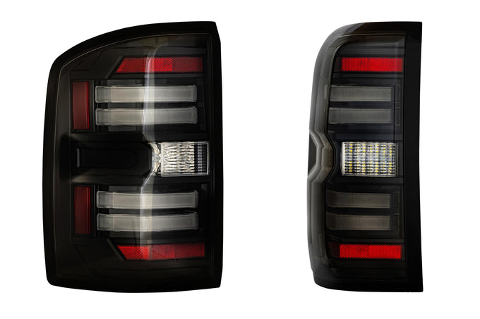 Pair / Smoked XB LED Tail Lights <br> 14-18 GMC Sierra 1500