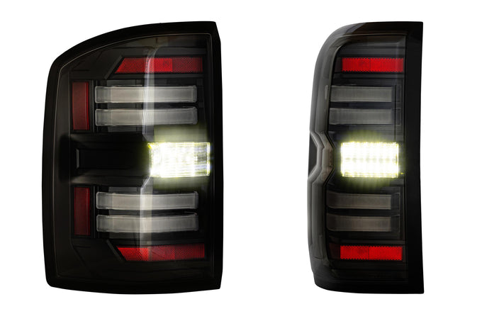 Pair / Smoked XB LED Tail Lights <br> 14-18 GMC Sierra 1500