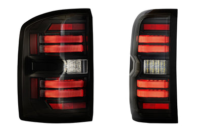 Pair / Smoked XB LED Tail Lights <br> 14-18 GMC Sierra 1500