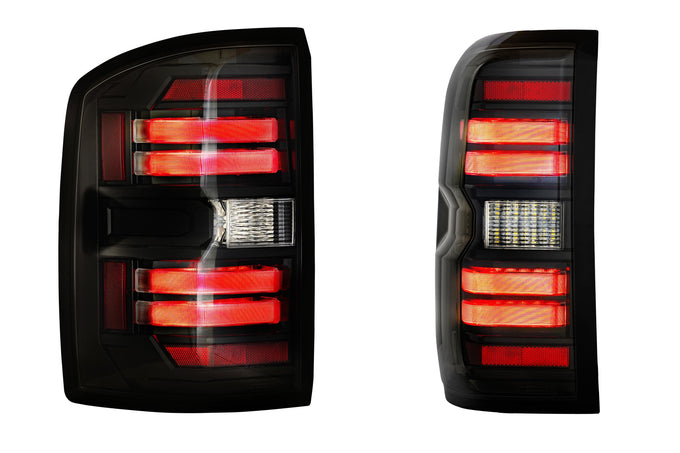 Pair / Smoked XB LED Tail Lights <br> 14-18 GMC Sierra 1500