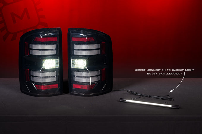 Pair / Smoked XB LED Tail Lights <br> 14-18 GMC Sierra 1500