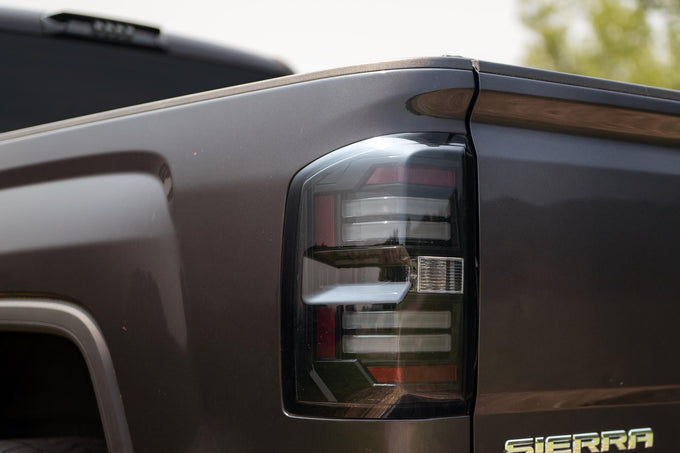 Pair / Smoked XB LED Tail Lights <br> 14-18 GMC Sierra 1500