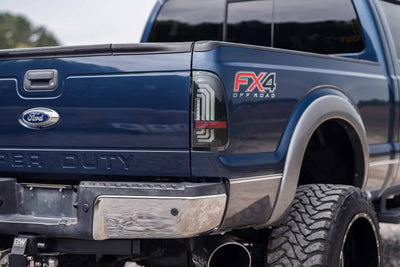Pair / Smoked XB LED Tail Lights <br> 99-16 Ford Super Duty