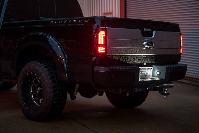 Pair / Smoked XB LED Tail Lights <br> 99-16 Ford Super Duty
