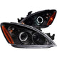 Black LED Halo Projector Headlights <br> 04-07 Mitsubishi Lancer