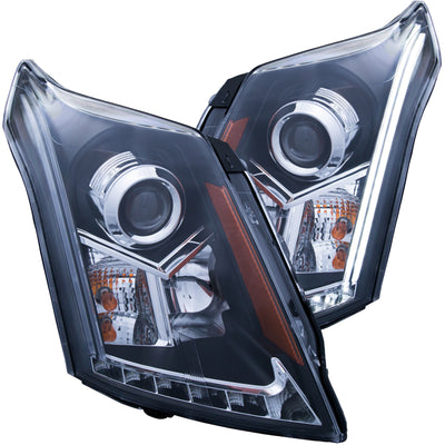Black Plank Style Projector Headlights <br>10-15 Cadillac Srx