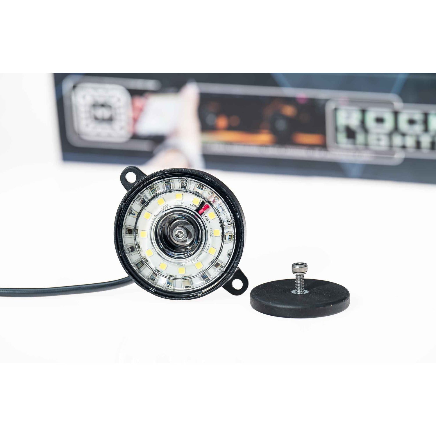 White Rock Light Parts Puck w/ input wiring (Single) <br>Universal