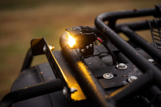 HXB LED Pod <br> 1Banger,Flood,Yellow,Pair