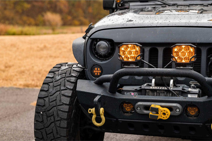 1x BigBanger HXB LED Pod Amber DRL / Spot / Yellow <br> Universal