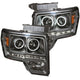 Black G2 Projector Headlights w/RX Halo <br>09-14 Ford F-150