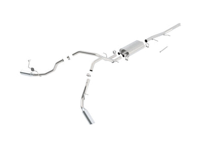 Touring Cat-Back Exhaust System <br> 09-10 Chevy Silverado 1500 Crew/Extended Cab