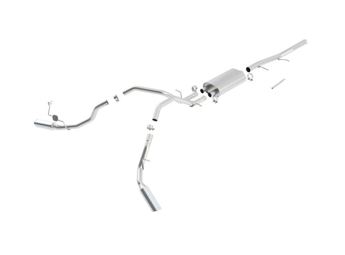 Touring Cat-Back Exhaust System <br> 09-10 Chevy Silverado 1500 Crew/Extended Cab