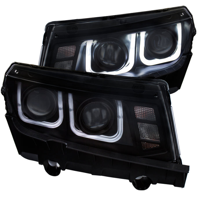 Black U-Bar Projector Headlights <br> 14-15 Chevy Camaro