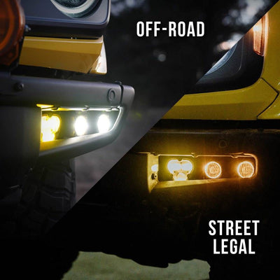 Sae Dual Mode Fog Light Pocket Kit<br>21-24 Ford Bronco
