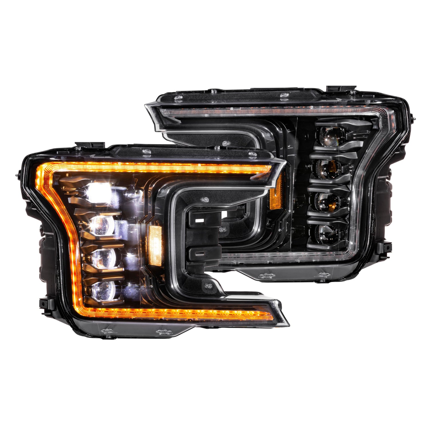 XB LED Headlights (Pair/ASM Amber DRL) <br>18-20 Ford F150