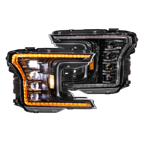 XB LED Headlights (Pair/ASM Amber DRL) <br>18-20 Ford F150