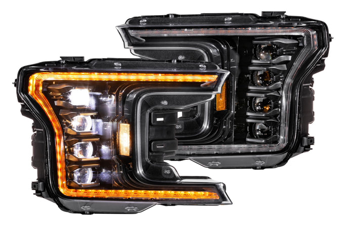 XB LED Headlights (Pair/ASM Amber DRL) <br>18-20 Ford F150