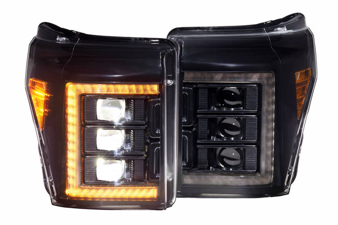 XB LED Headlights (Pair/Amber DRL) <br>11-16 Ford Super Duty