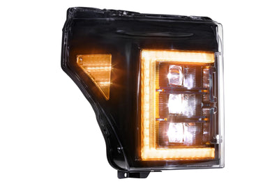 XB LED Headlights (Pair/Amber DRL) <br>11-16 Ford Super Duty