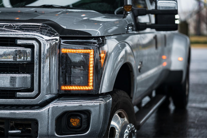 XB LED Headlights (Pair/Amber DRL) <br>11-16 Ford Super Duty