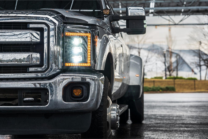 XB LED Headlights (Pair/Amber DRL) <br>11-16 Ford Super Duty