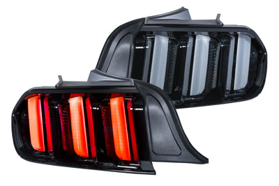 Pair / Clear / Amber Seq XB LED Tail Lights <br> 15-22 Ford Mustang