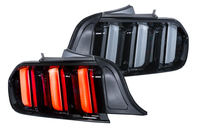 Pair / Clear / Amber Seq XB LED Tail Lights <br> 15-22 Ford Mustang