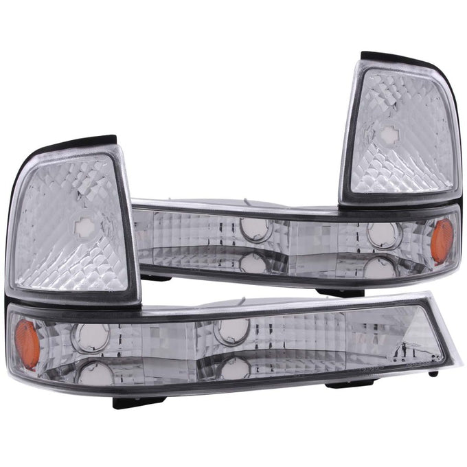 Chrome Parking Lights w/Amber Reflector<br> 98-00 Ford Ranger