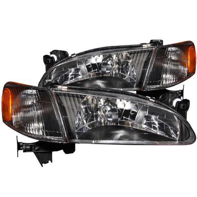 Black Crystal Headlights <br> 98-00 Toyota Corolla