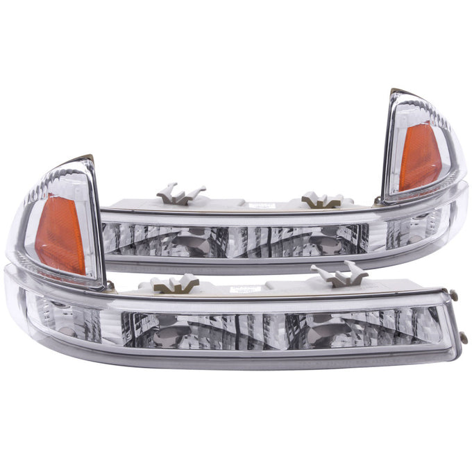 Chrome Parking Lights w/Amber Reflector<br> 97-04 Dodge Dakota
