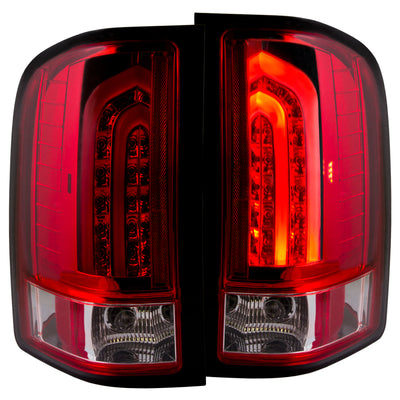 Red/Clear G2 LED Taillights <br> 07-13 Chevy Silverado 1500, 2500, 3500 HD