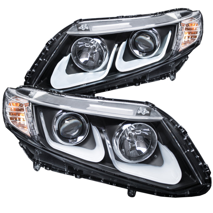 Black U-Bar Projector Headlights <br> 12-15 Honda Civic